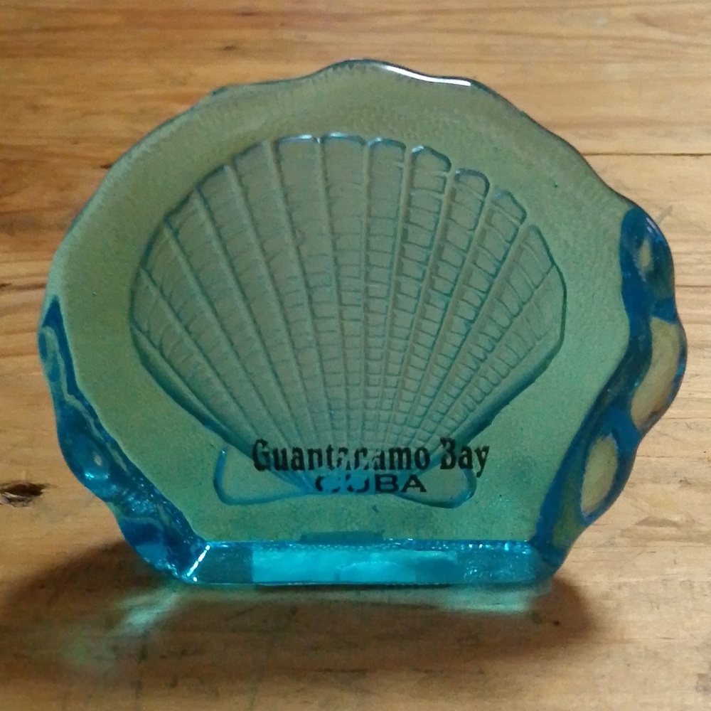 Guantanamo Bay Cuba Glass Paperweight
